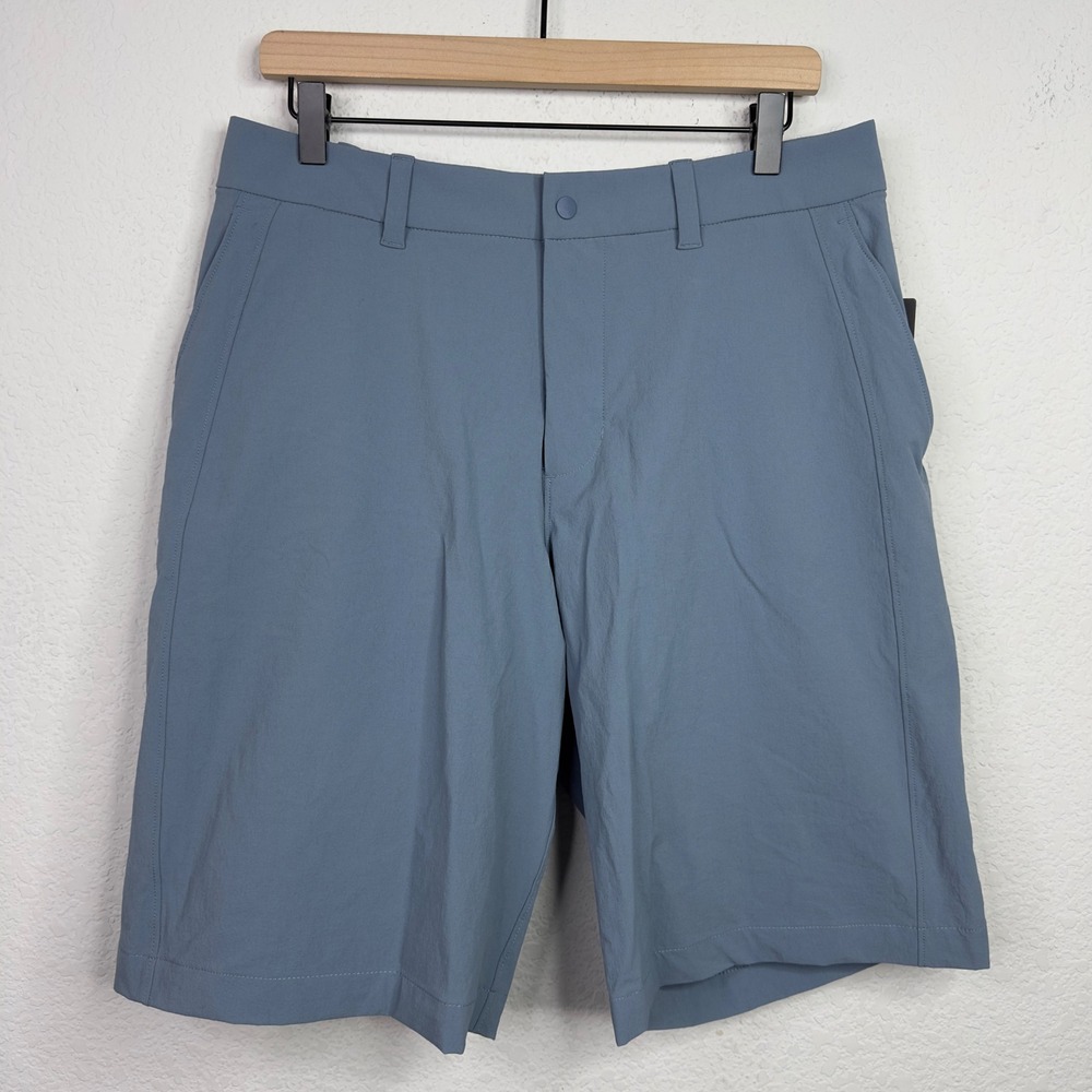 Lululemon Water-Repellent Relaxed-Fit 10 Golf Shorts Mens 32 Blue Athleisure NWT
